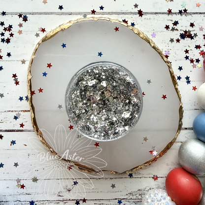 Silver Palms Glitter Gel