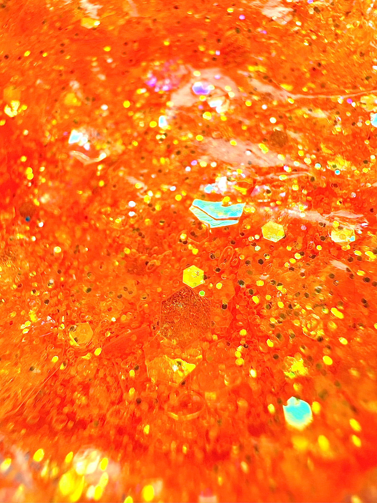 Orange Fanta Glitter Gel