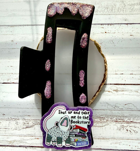 Take Me to the Bookstore Claw Clip