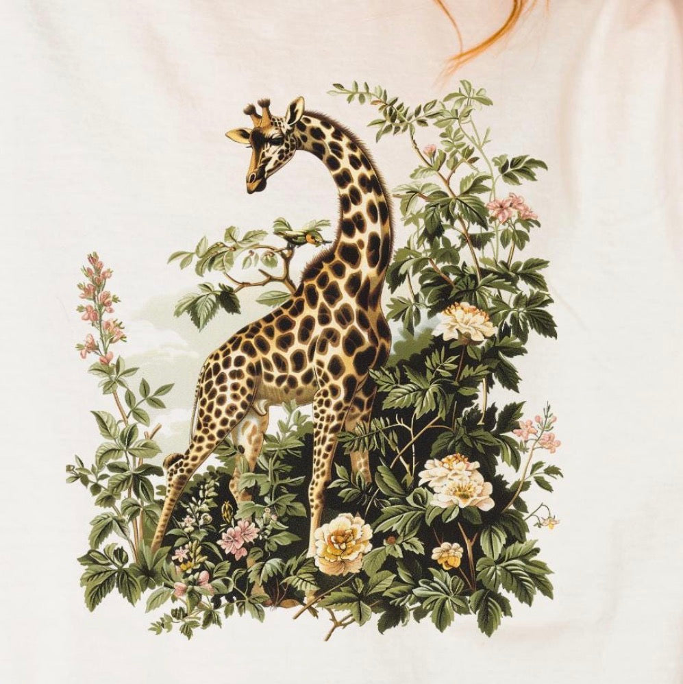 Floral Giraffe - MTO Shirt