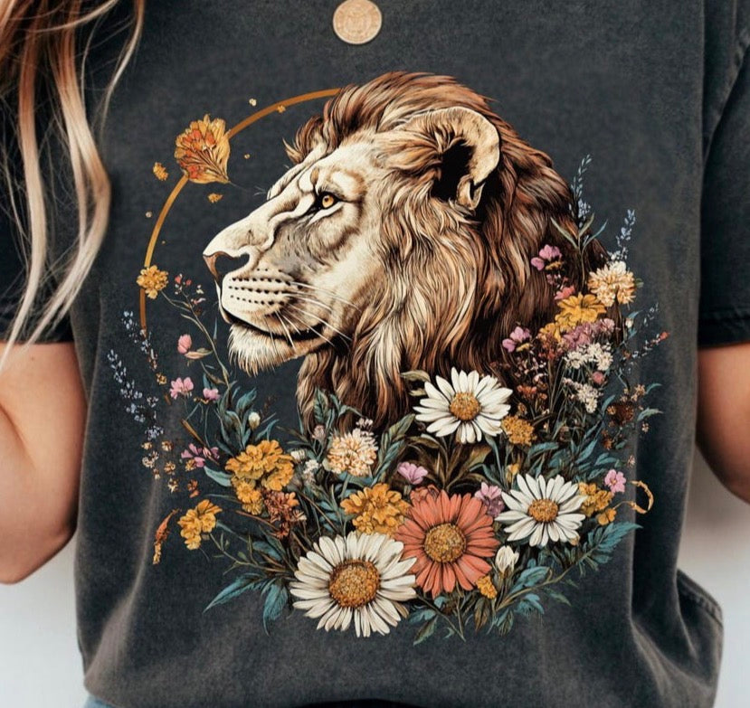 Floral Lion - MTO Shirt
