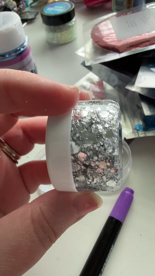 Silver Palms Glitter Gel